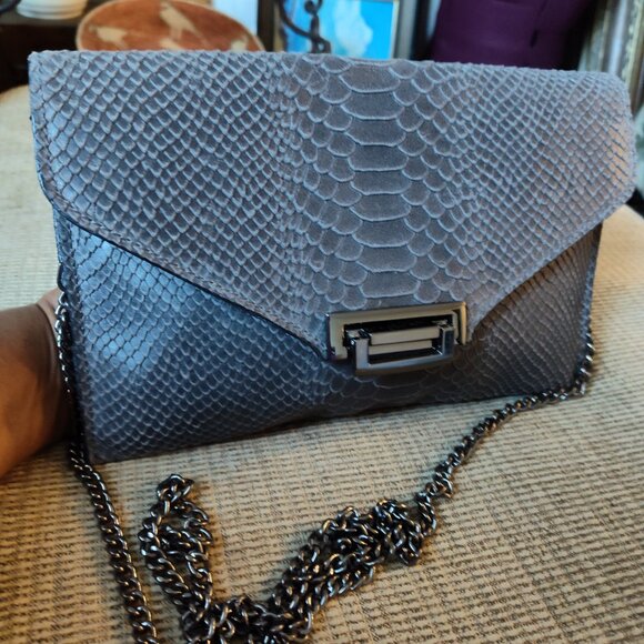 Vintage Crocodile Embossed Leather Bag. Excellent condition - Picture 8 of 15